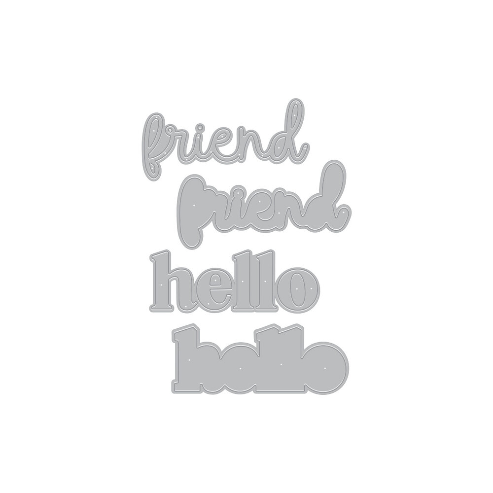 Hero Arts You've Got a Friend Die Set Hello Friend (DF279)