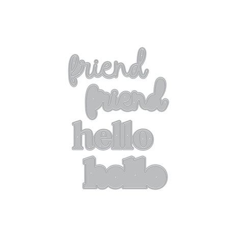 Hero Arts You've Got a Friend Die Set Hello Friend (DF279)