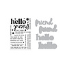 Hero Arts You've Got a Friend Clear Stamp & Die Bundle Hello Friend (WB1186)