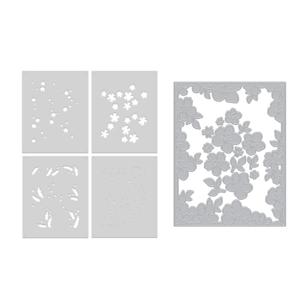 Hero Arts You've Got a Friend Bundle Die & Stencil Bundle Bitty Floral (WB1187)