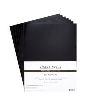 Spellbinders Treasured Cardstock 8,5x11 Inh Onyx Mirror Metallic (10pcs) by Spellbinders (SCSP-036)