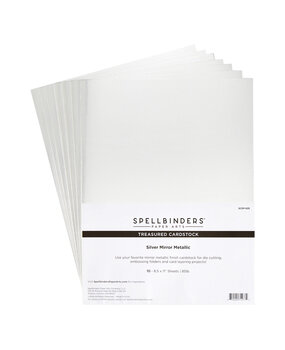 Spellbinders Treasured Cardstock 8,5x11 Inch Silver Mirror Metallic (10pcs) by Spellbinders (SCSP-035)
