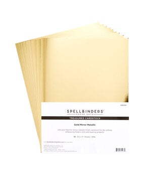 Spellbinders Treasured Cardstock 8,5x11 Inch Gold Mirror Metallic (10pcs) by Spellbinders (SCSP-034)