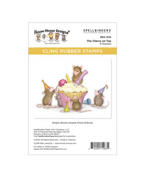 Spellbinders Sunflower Walk Cling Rubber Stamp Set The Cherry on Top by House-Mouse Designs (RSC-074)