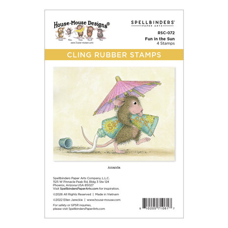 Spellbinders Sunflower Walk Cling Rubber Stamp Set Fun in the Sun by House-Mouse Designs (RSC-072)
