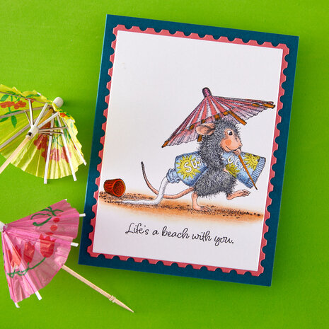Spellbinders Sunflower Walk Cling Rubber Stamp Set Fun in the Sun by House-Mouse Designs (RSC-072)