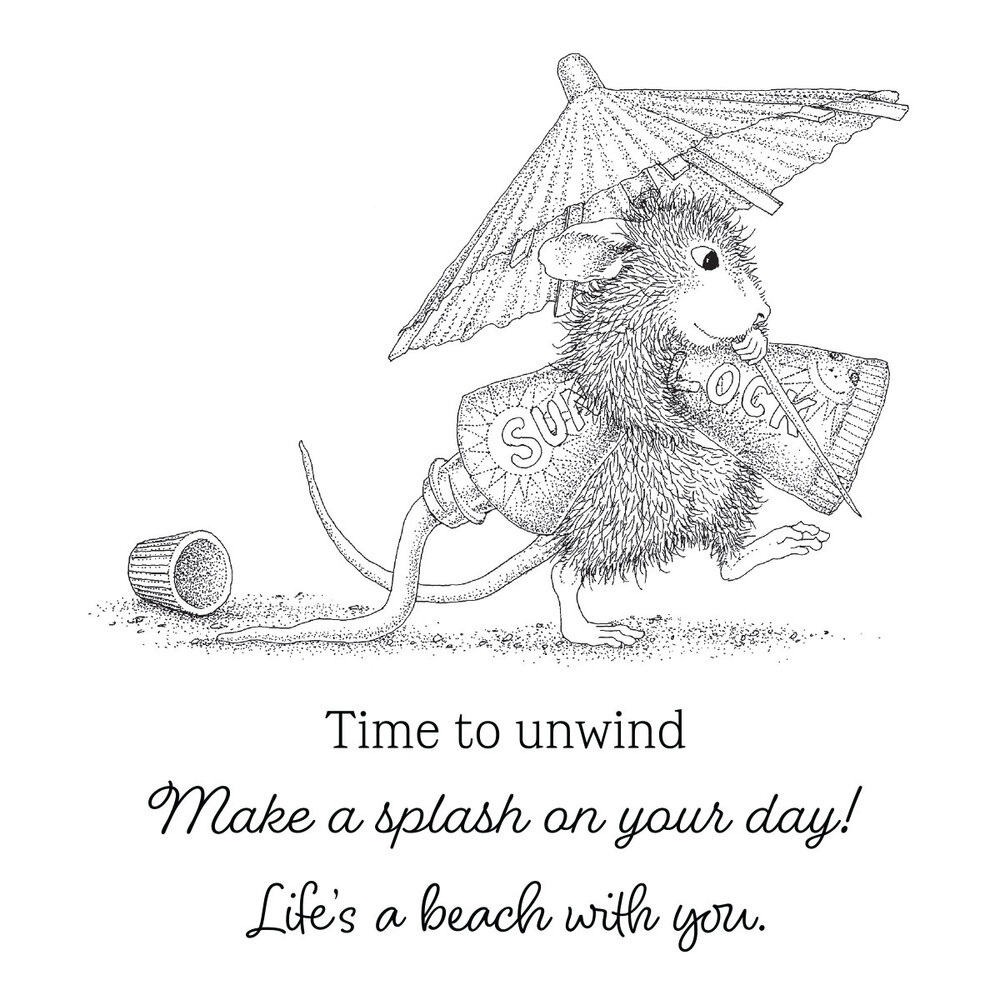 Spellbinders Sunflower Walk Cling Rubber Stamp Set Fun in the Sun by House-Mouse Designs (RSC-072)