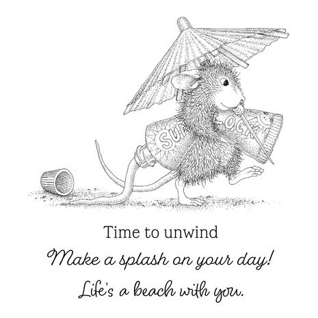 Spellbinders Sunflower Walk Cling Rubber Stamp Set Fun in the Sun by House-Mouse Designs (RSC-072)