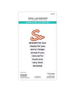 Spellbinders Summertime Clear Stamp & Die Set So Amazing Sentiments by Lisa Horton (SDS-223)