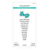 Spellbinders Summertime Clear Stamp & Die Set Love and Hugs Sentiments by Lisa Horton (SDS-224)