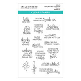 Spellbinders Shiny New Day Clear Stamp Set Sentiments (STP-278)