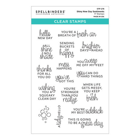 Spellbinders Shiny New Day Clear Stamp Set Sentiments (STP-278) Spellbinders Shiny New Day Clear Stamp Set Sentiments (STP-278)
