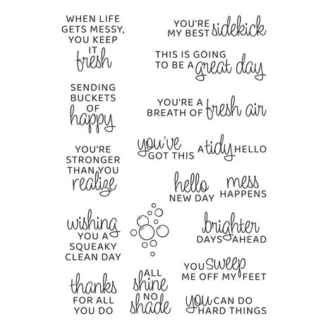 Spellbinders Shiny New Day Clear Stamp Set Sentiments (STP-278) Spellbinders Shiny New Day Clear Stamp Set Sentiments (STP-278)