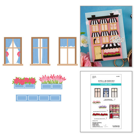 Spellbinders Everyday City Holiday Etched Dies Everyday Windows/Curtains/Flower Boxes by Yana Smakula (S4-1537) Spellbinders Everyday City Holiday Etched Dies Everyday Windows/Curtains/Flower Boxes by Yana Smakula (S4-1537)