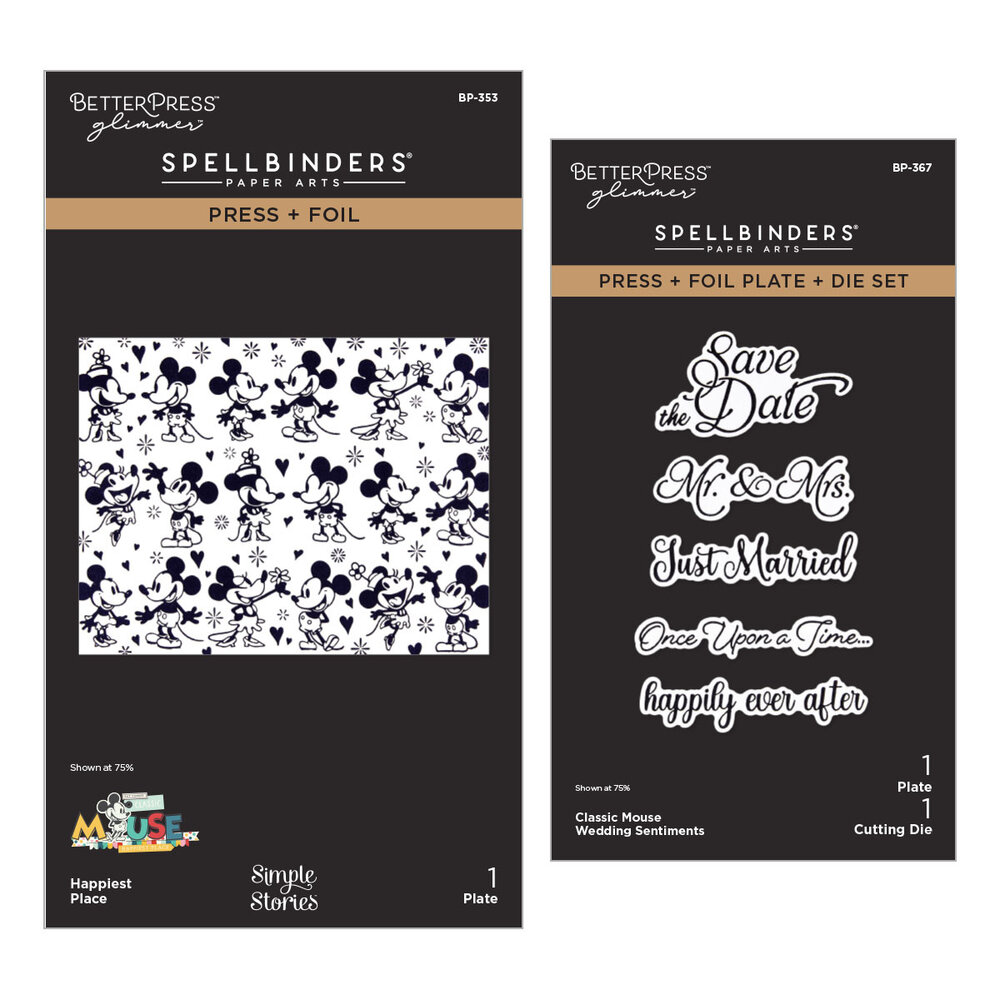 Spellbinders Classic Mouse Wedding BetterPress Bundle by Simple Stories (BD-1088) Spellbinders Classic Mouse Wedding BetterPress Bundle by Simple Stories (BD-1088)