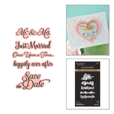 Spellbinders Classic Mouse Wedding Press + Foil Plate & Die Set Sentiments by Spellbinders (BP-367) Spellbinders Classic Mouse Wedding Press + Foil Plate & Die Set Sentiments by Spellbinders (BP-367)