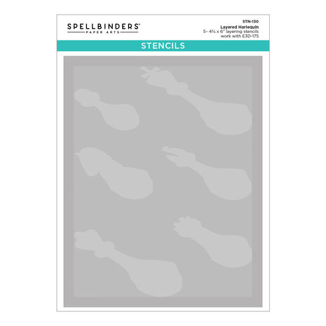 Spellbinders Checkmate Stencil Layered Harlequin by Spellbinders (STN-130)