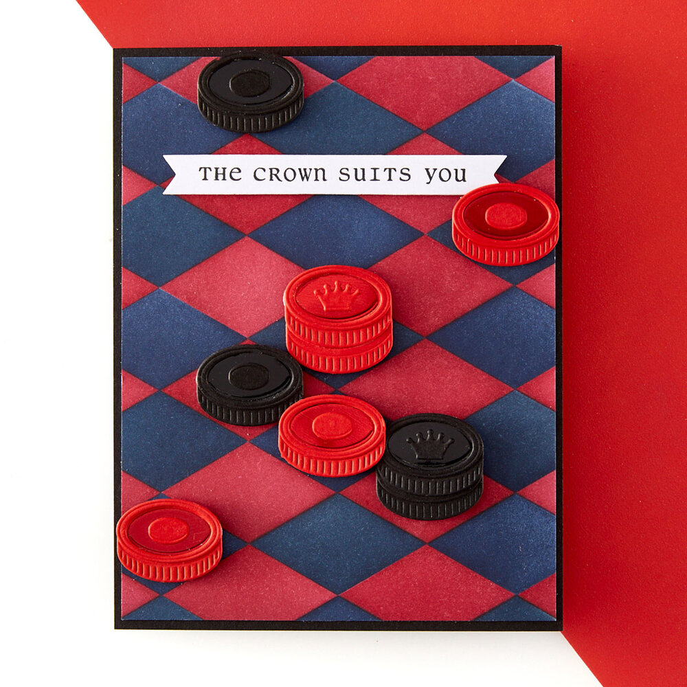 Spellbinders Checkmate Stencil Layered Harlequin by Spellbinders (STN-130)