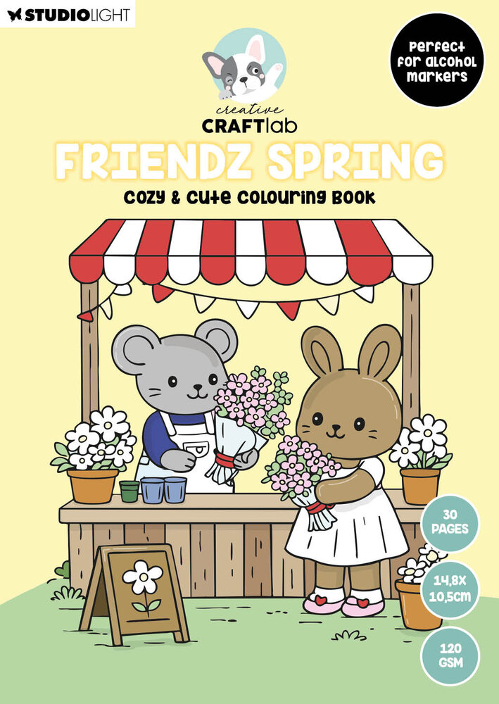 Creative Craftlab Friendz Cozy & Cute Coloring Book Friendz Spring (CCL-FR-CB09)