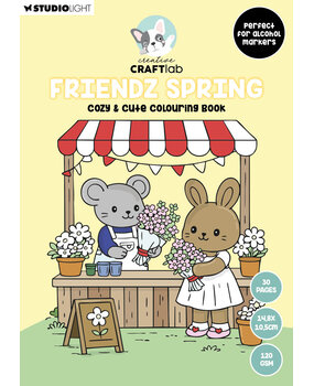 Creative Craftlab Friendz Cozy & Cute Coloring Book Friendz Spring (CCL-FR-CB09)