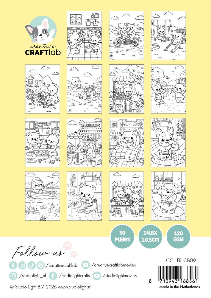 Creative Craftlab Friendz Cozy & Cute Coloring Book Friendz Spring (CCL-FR-CB09)