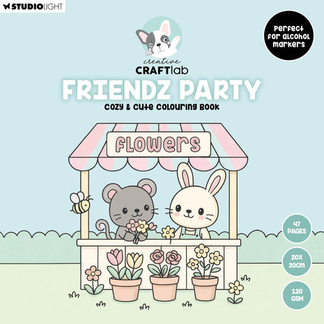 Creative Craftlab Friendz Cozy & Cute Coloring Book Friendz Party (CCL-FR-CB07)