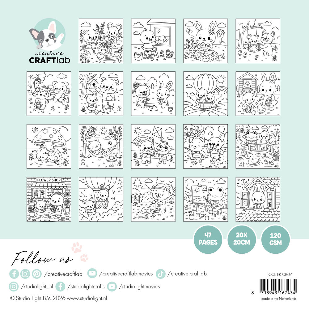Creative Craftlab Friendz Cozy & Cute Coloring Book Friendz Party (CCL-FR-CB07)