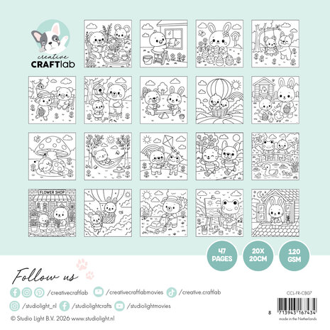 Creative Craftlab Friendz Cozy & Cute Coloring Book Friendz Party (CCL-FR-CB07)