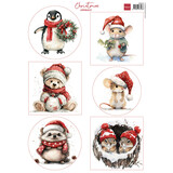 Marianne Design Decoupage Sheet A4 Christmas Animals (VK9649)