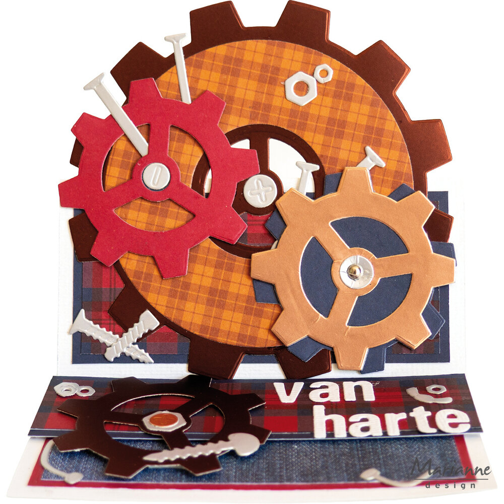 Marianne Design Craftables Punch Die XL Nuts & Bolts (CR1736) Marianne Design Craftables Punch Die XL Nuts & Bolts (CR1736)