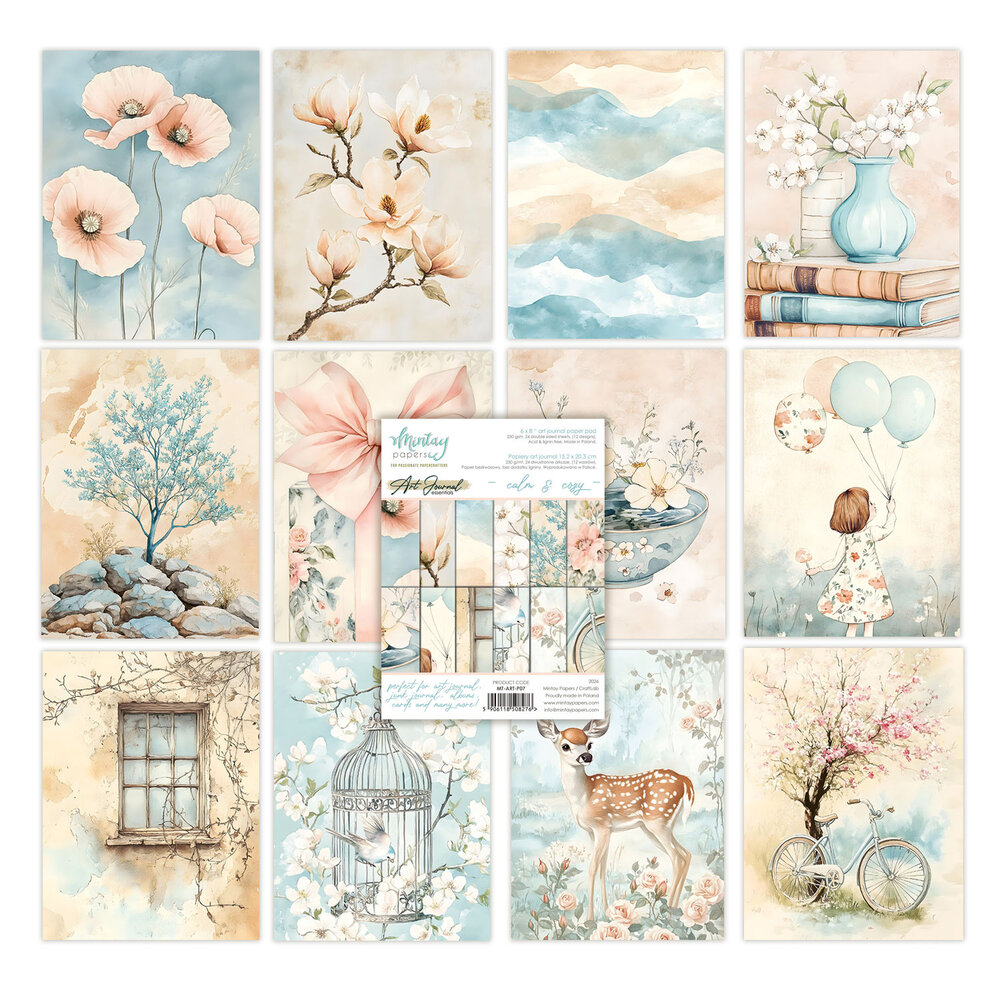 Mintay Art Journal Paper Pad 6x8 Inch Calm & Cozy (MT-ART-P07) Mintay Art Journal Paper Pad 6x8 Inch Calm & Cozy (MT-ART-P07)