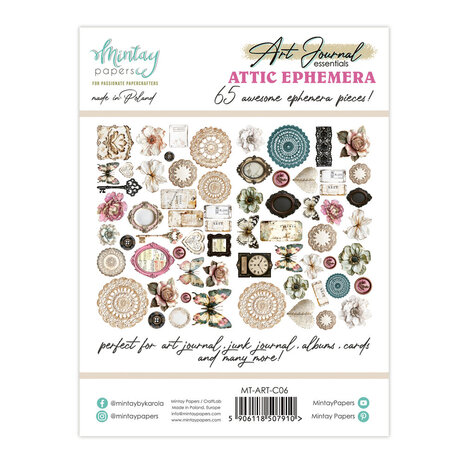 Mintay Art Journal Ephemera Pack Attic (65pcs) (MT-ART-C06) Mintay Art Journal Ephemera Pack Attic (65pcs) (MT-ART-C06)