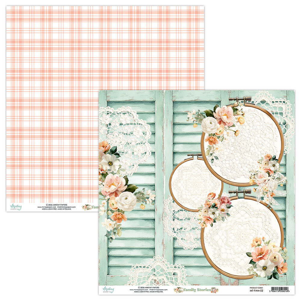 Mintay Family Stories 12x12 Inch Scrapbooking Paper Set (MT-FAM-07) Mintay Family Stories 12x12 Inch Scrapbooking Paper Set (MT-FAM-07)