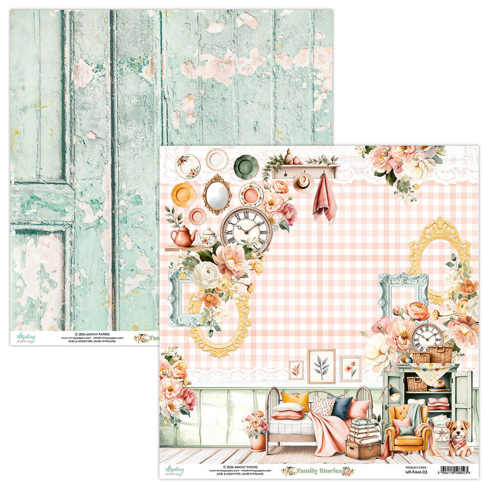 Mintay Family Stories 8x8 Inch Scrapbooking Paper Set (MT-FAM-08) Mintay Family Stories 8x8 Inch Scrapbooking Paper Set (MT-FAM-08)