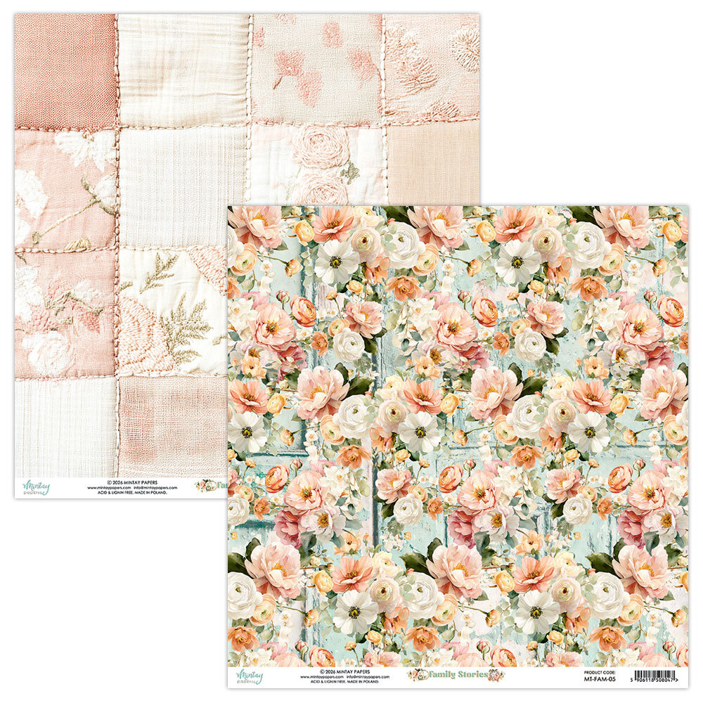 Mintay Family Stories 8x8 Inch Scrapbooking Paper Set (MT-FAM-08) Mintay Family Stories 8x8 Inch Scrapbooking Paper Set (MT-FAM-08)