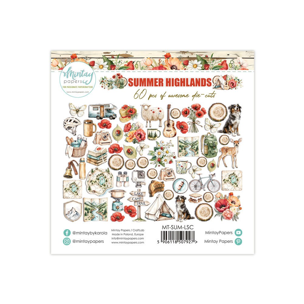 Mintay Summer Highlands Paper Die-Cuts (60pcs) (MT-SUM-LSC)