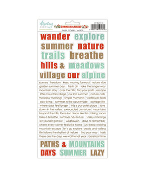 Mintay Summer Highlands 6x12 Inch Paper Stickers Words (MT-SUM-13)