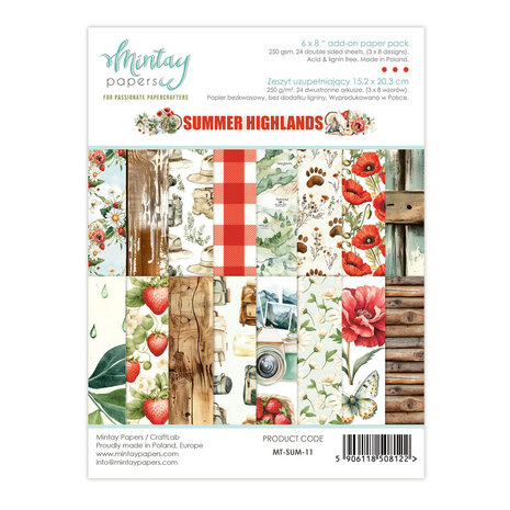 Mintay Summer Highlands 6x8 Inch Add-On Paper Pack (MT-SUM-11) Mintay Summer Highlands 6x8 Inch Add-On Paper Pack (MT-SUM-11)