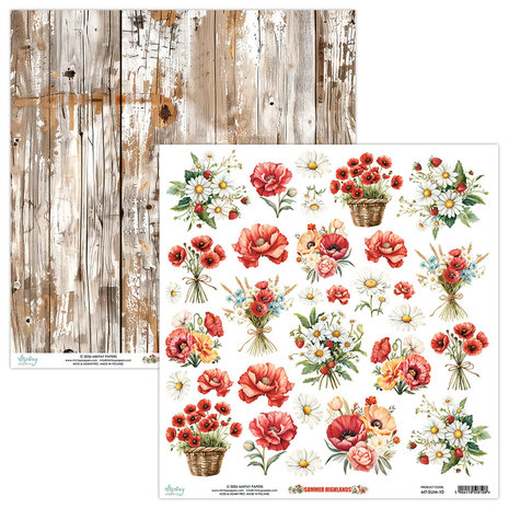 Mintay Summer Highlands 12x12 Inch Fussy Cut Floral Paper (MT-SUM-10) Mintay Summer Highlands 12x12 Inch Fussy Cut Floral Paper (MT-SUM-10)