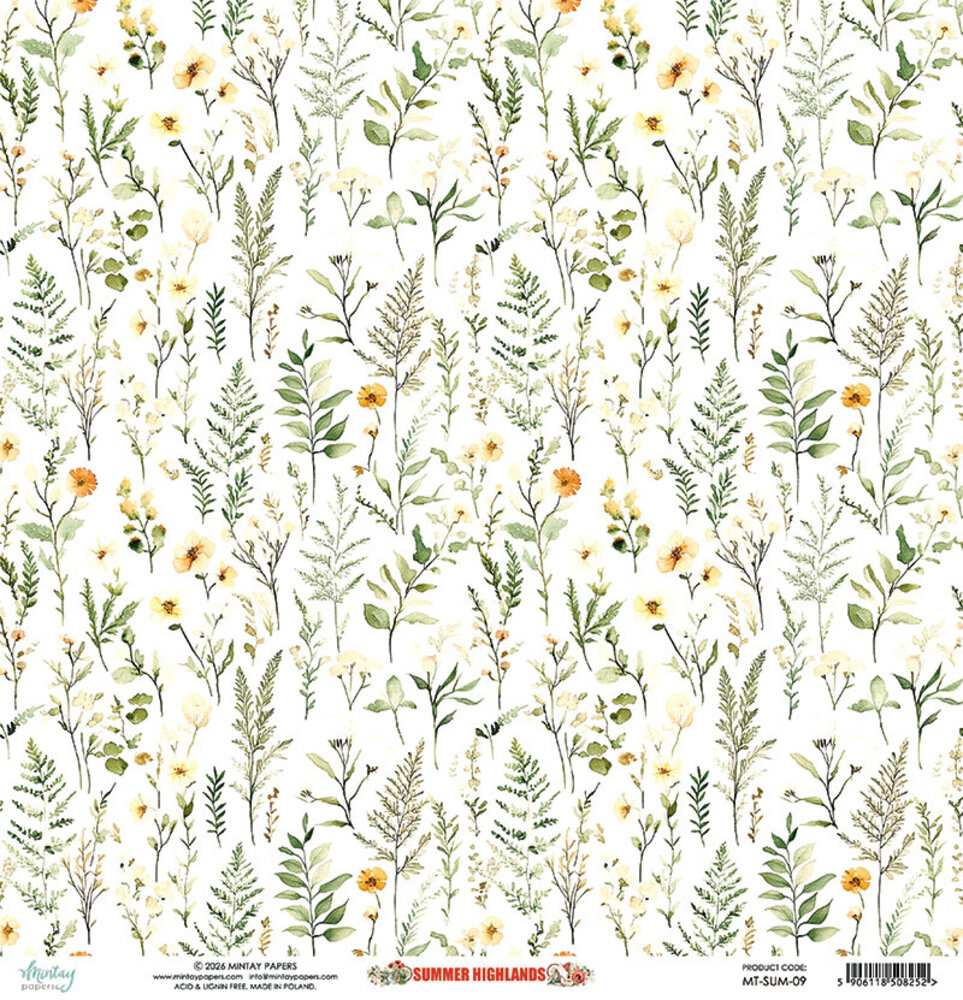Mintay Summer Highlands 12x12 Inch Paper Elements (MT-SUM-09)