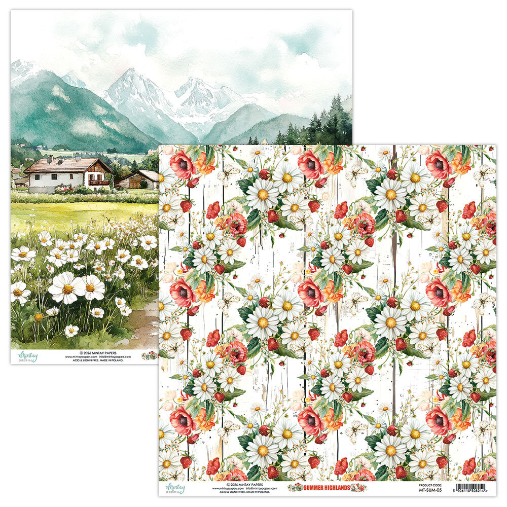 Mintay Summer Highlands 12x12 Inch Scrapbooking Paper Set (MT-SUM-07) Mintay Summer Highlands 12x12 Inch Scrapbooking Paper Set (MT-SUM-07)