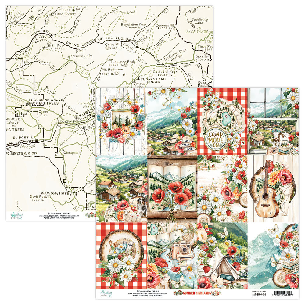 Mintay Summer Highlands 12x12 Inch Scrapbooking Paper Set (MT-SUM-07) Mintay Summer Highlands 12x12 Inch Scrapbooking Paper Set (MT-SUM-07)