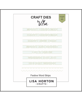 Lisa Horton Crafts Festive Words Strips Die Set (LHCCD263)