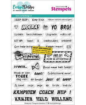 CarlijnDesign Clear Stamps Jongens Teksten 1 by CarlijnDesign (CDST-0180) CarlijnDesign Clear Stamps Jongens Teksten 1 by CarlijnDesign (CDST-0180)