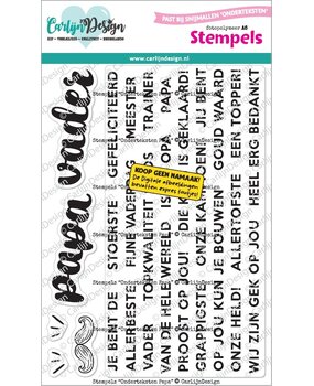 CarlijnDesign Clear Stamps Onderteksten Voor Papa by CarlijnDesign (CDST-0179)