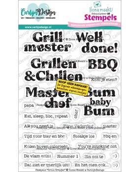 CarlijnDesign Stempels Grill Grapjes by Ilona Maakt (CDST-0178)