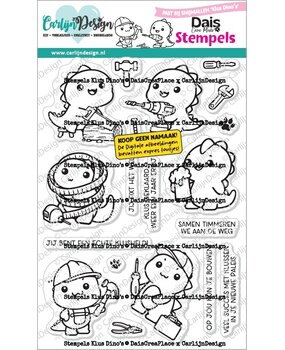 CarlijnDesign Stempels Klus Dino's by DaisCreaPlace (CDST-0177)