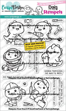 CarlijnDesign Clear Stamps DIY Dinosaurs by DaisCreaPlace (CDST-0177)