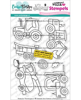 CarlijnDesign Stempels Voertuigen 2 by Gemaakt door Rowena (CDST-0176)