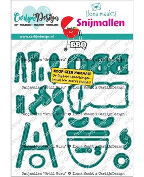 CarlijnDesign Snijmallen Grill Guru by Ilona Maakt (CDSN-0386)